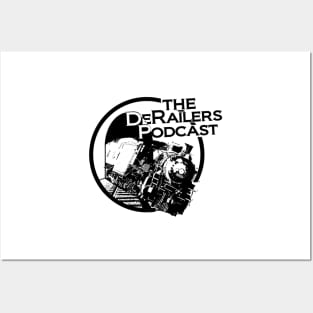 DeRailers Podcast Logo (Black) Posters and Art